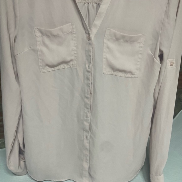 Maurice’s Women’s Blush Pink Button Down Long Sleeve Top with Pockets xs - Picture 4 of 11